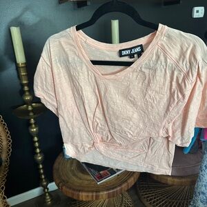 DKNY Peach Crop Top
